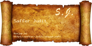 Saffer Judit névjegykártya